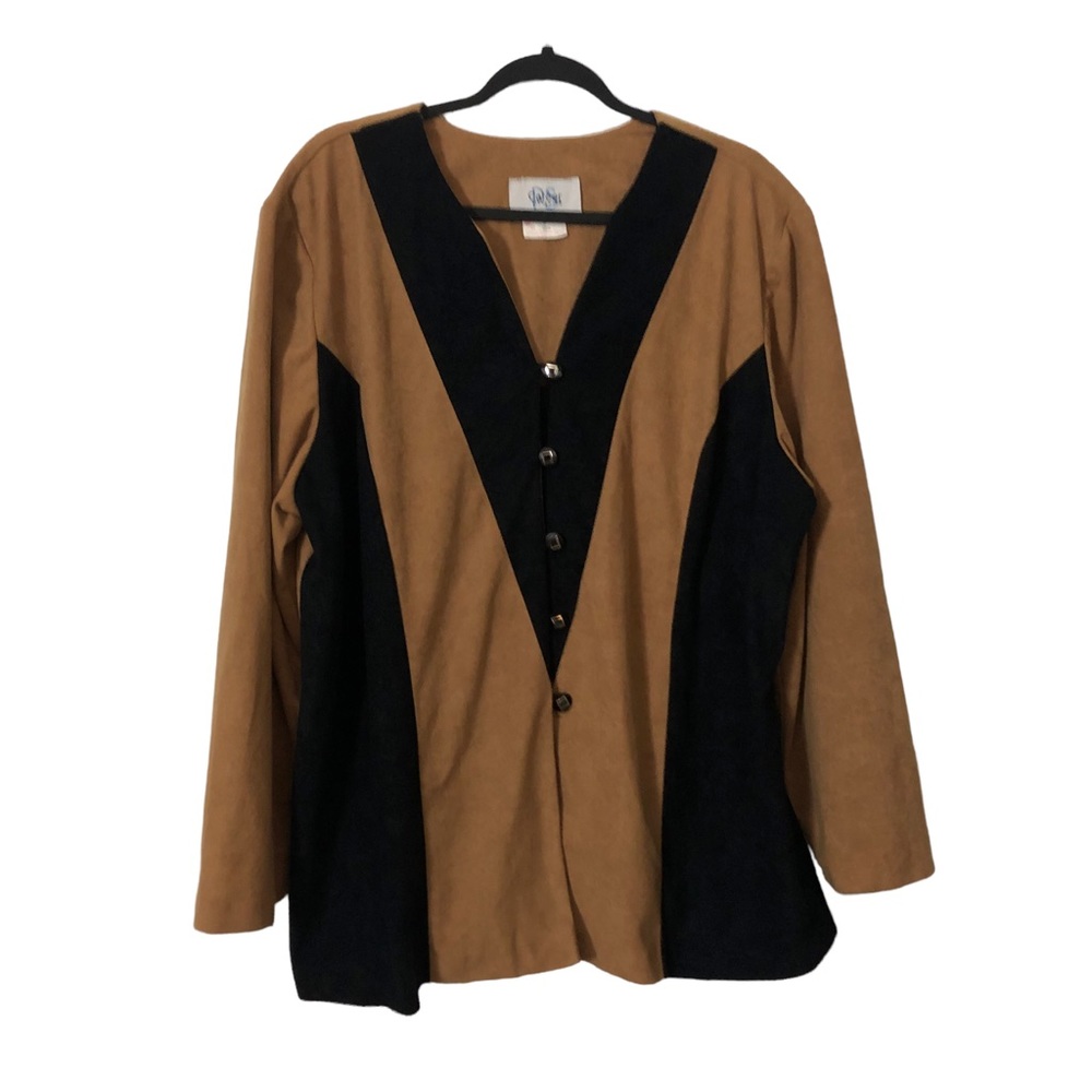 Vintage 3X Career Elements Box Cut Loose Fit Shirt Jacket Blazer